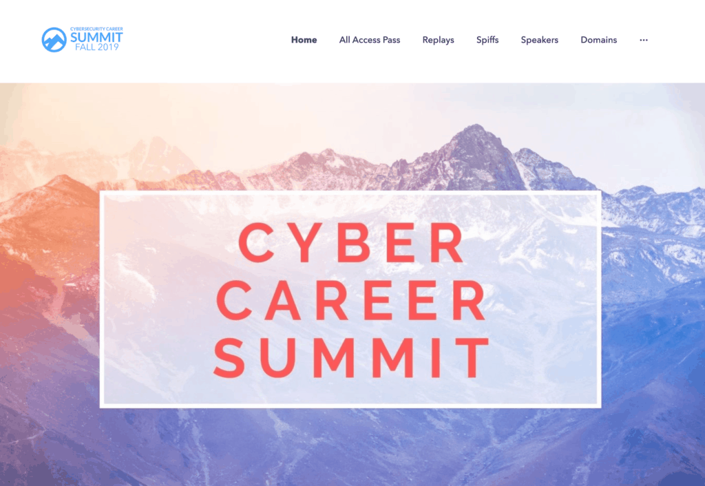 Cybersecurity Career Summit Homepage